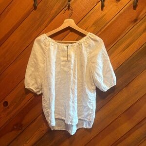 100% white linen made in Egypt New Man blouse/top